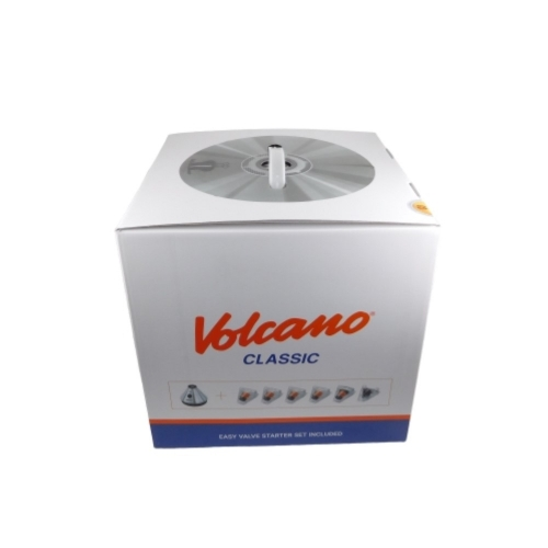 Volcano Classic Vaporizer in seiner Verpackung mit Tragegriff