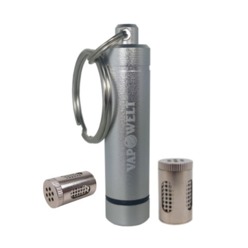 Focusvape Capsule Caddy/Steel Kapsel Container & Schlüsselanhänger *Silber* (ohne Kapseln)
