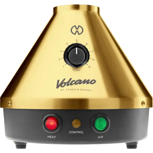 Volcano Classic Gold Edition von Vorne mit Leuchtender Heating LED und Temperatur Grundeinstellung