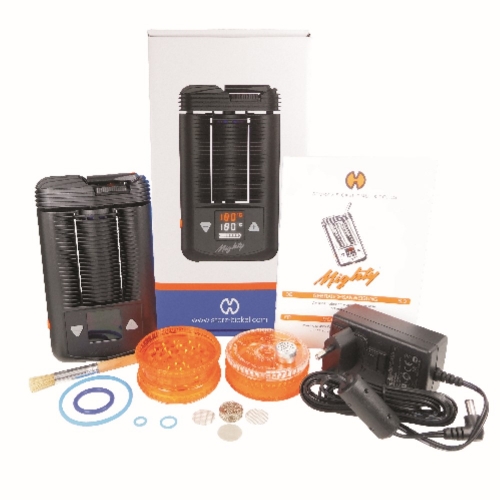 Mighty Vaporizer Komplett Set + Aquavape³-Bubbler & 14 mm-Adapter